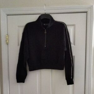 Victoria's Secret Black Fleece Pullover Sweatshirt